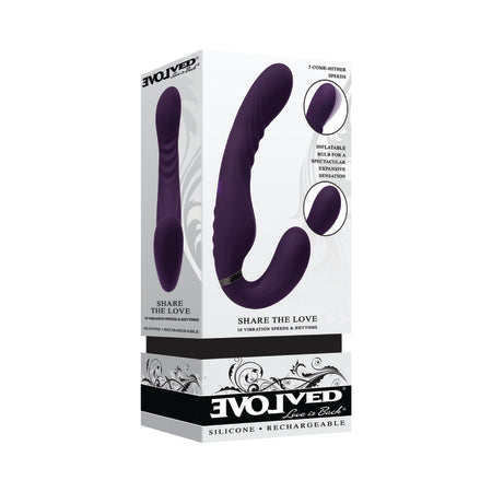 Evolved 'Share The Love' Rechargeable Inflatable Strapless Strap On
