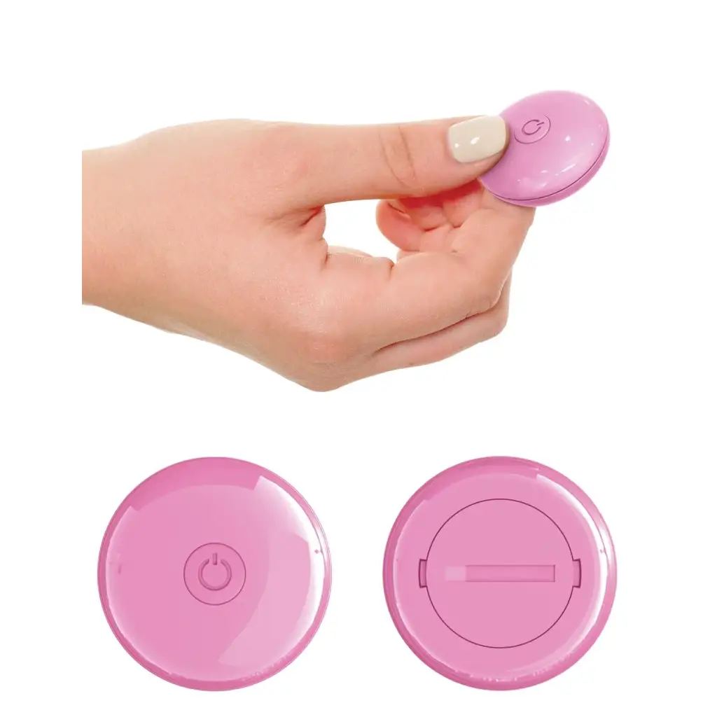 3Some Plain Vibrator Pink 3Some Rock n' Grind Rechargeable Remote-Controlled Dual Stimulation Silicone Vibrator at the Haus of Shag