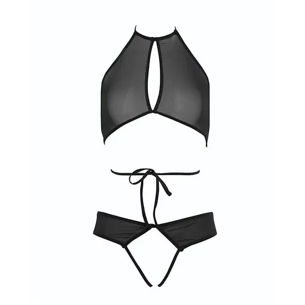 Allure Lingerie Lingerie - Packaged Allure Marley Mesh Peek A Boo Top & Open Panty at the Haus of Shag