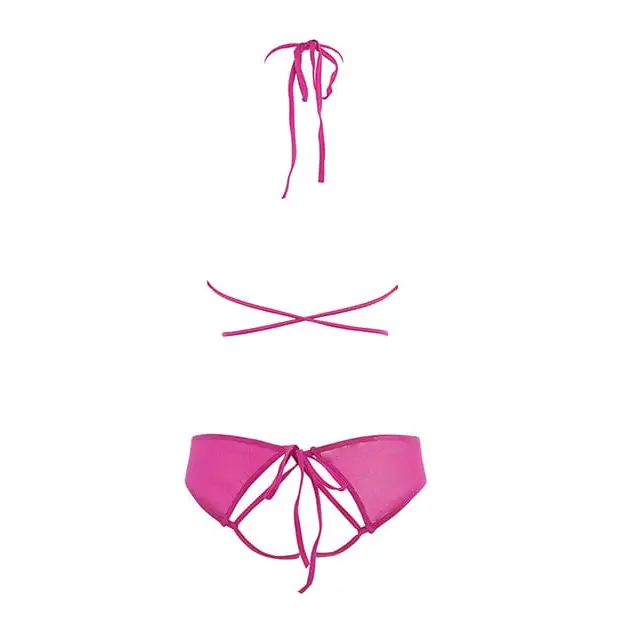 Allure Lingerie Lingerie - Packaged Allure Marley Mesh Peek A Boo Top & Open Panty at the Haus of Shag