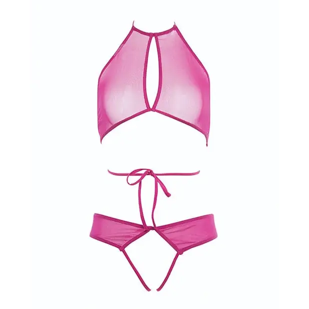 Allure Lingerie Lingerie - Packaged Allure Marley Mesh Peek A Boo Top & Open Panty at the Haus of Shag