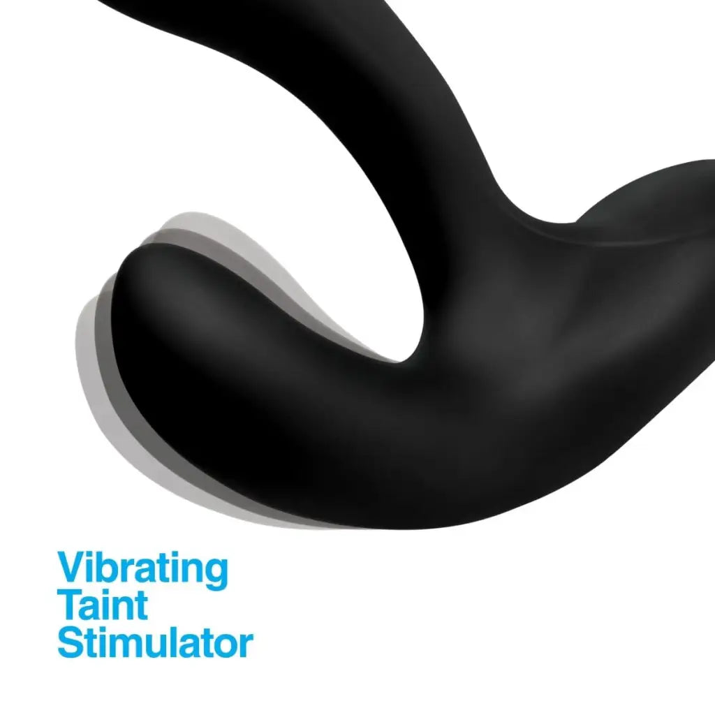Curved black Alpha-Pro 7X P-BENDER bendable prostate stimulator with smooth, ergonomic shape