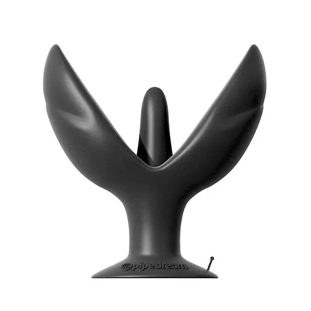 Black Y-shaped Mega Insta Gaper with central protrusion and curved wings for anal play