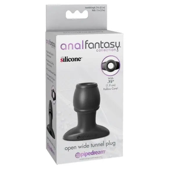 Anal Fantasy Hollow Plug Black Anal Fantasy Collection Open Wide Tunnel Plug at the Haus of Shag