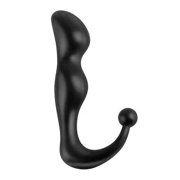 Curved black silicone sex toy ’Perfect Plug’ from Anal Fantasy Collection with a spherical end