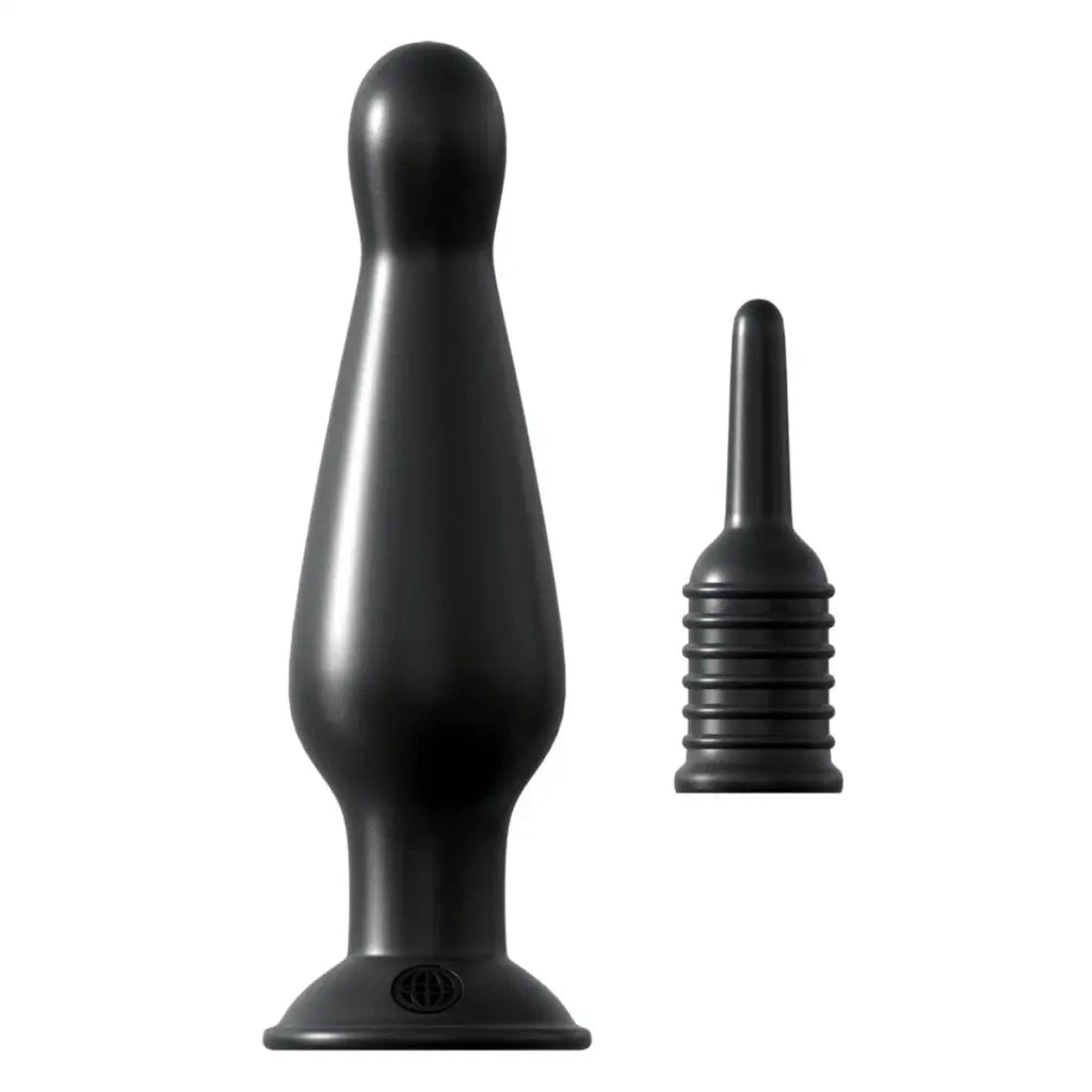 Close-up of a black dille with black base from the Anal Fantasy Deluxe Fantasy Kit