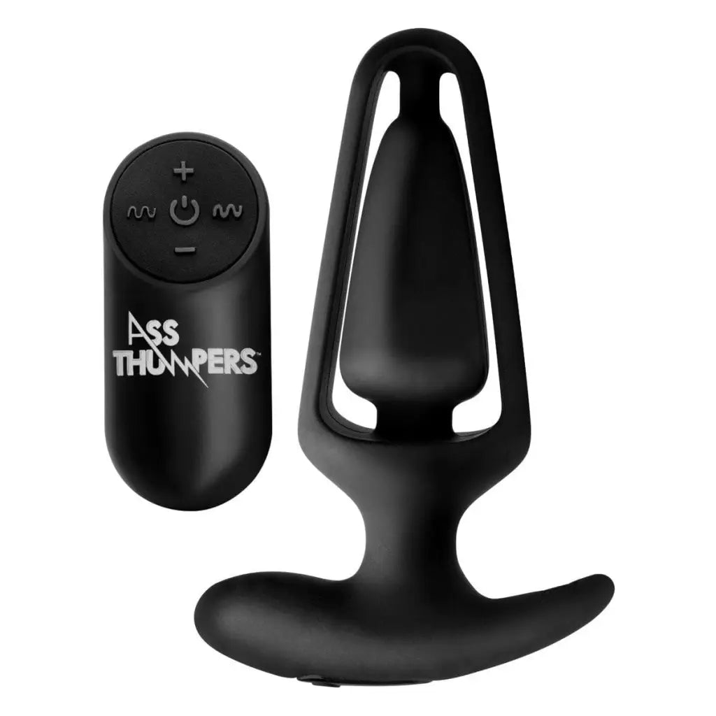 Ass Thumpers Power Plug 7X Hollow Anal Plug with Remote Control for enhanced pleasure