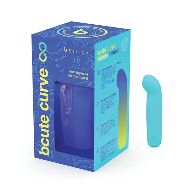 B Swish Bcute Classic Curve Infinite Limited Edition - Blue - Plain Vibrator
