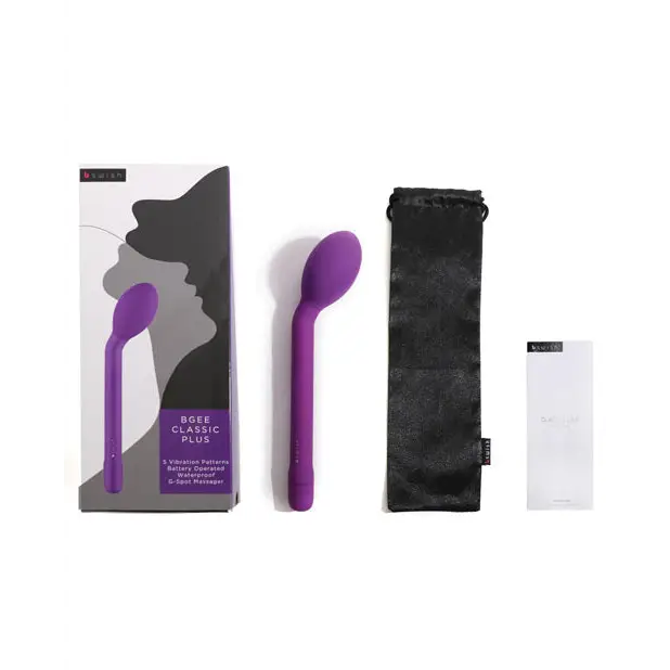 B Swish Bgee Classic Plus Purple Vibrator made with body safe materials