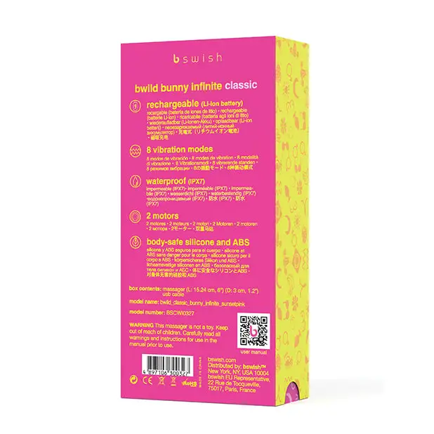 B Swish Bwild Bunny Infinite Classic Vibrator Sunset - Rabbit