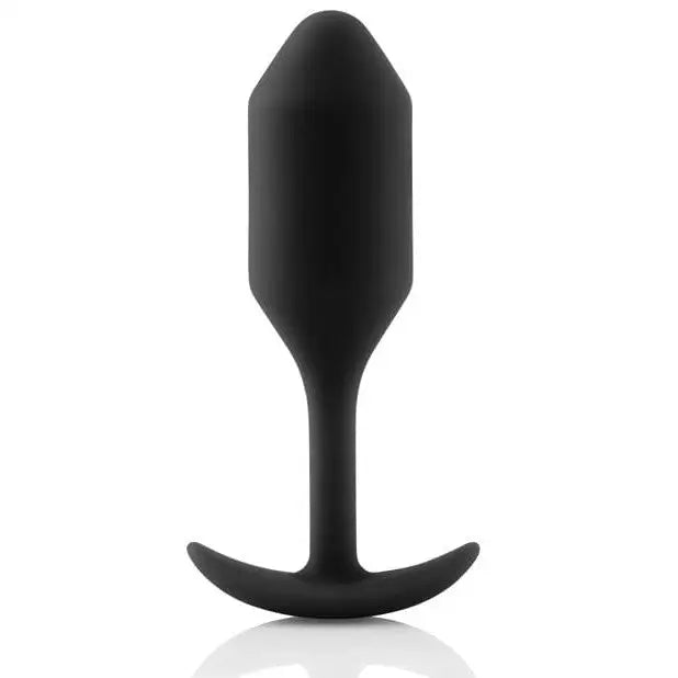 b-Vibe Weighted Snug Plug 2 - 114 Grams: Black Silicone Anal Plug for Comfortable Use