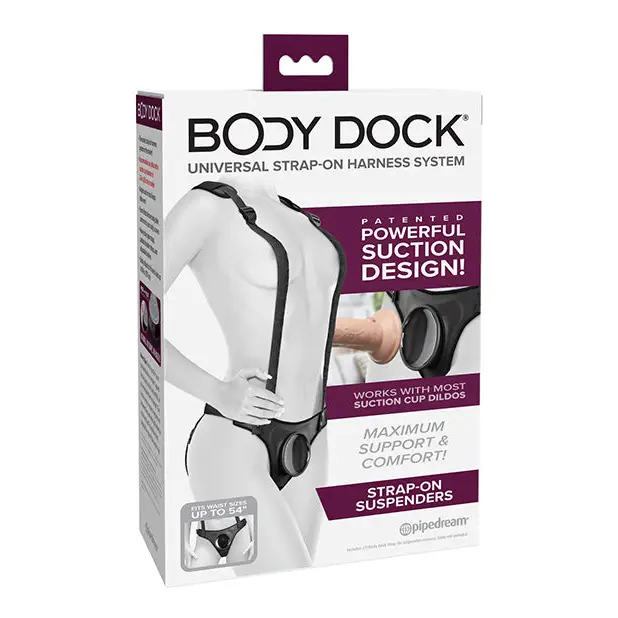 Body Dock Strap-On Suspenders Harness - Black - Strap On Harness
