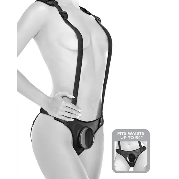 Body Dock Strap-On Suspenders Harness - Black - Strap On Harness