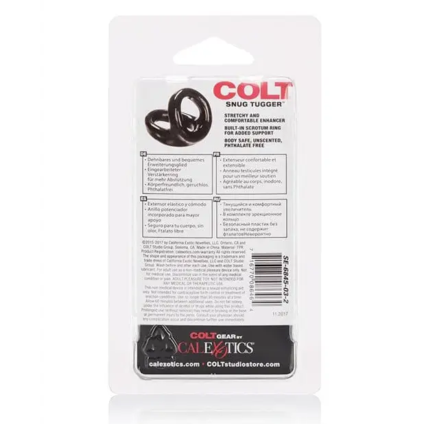 CalExotics Cock Ring Colt Snug Tugger - Black at the Haus of Shag