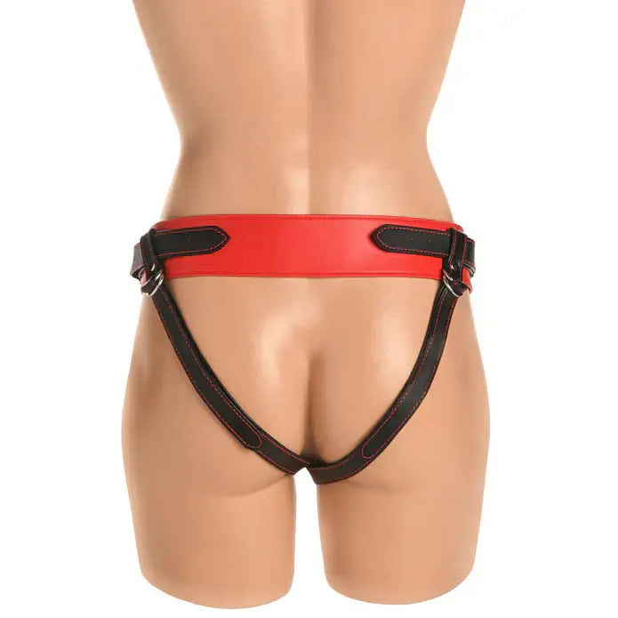 Creature Cocks Horny Devil Strap-On Harness - Red - Strap On Harness