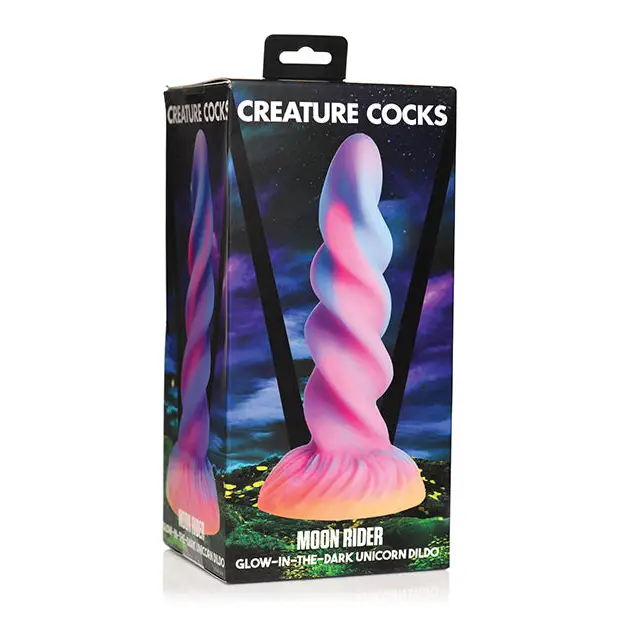 Creature Cocks Moon Rider Unicorn Dildo - Glow in the Dark - Fantasy Dildo