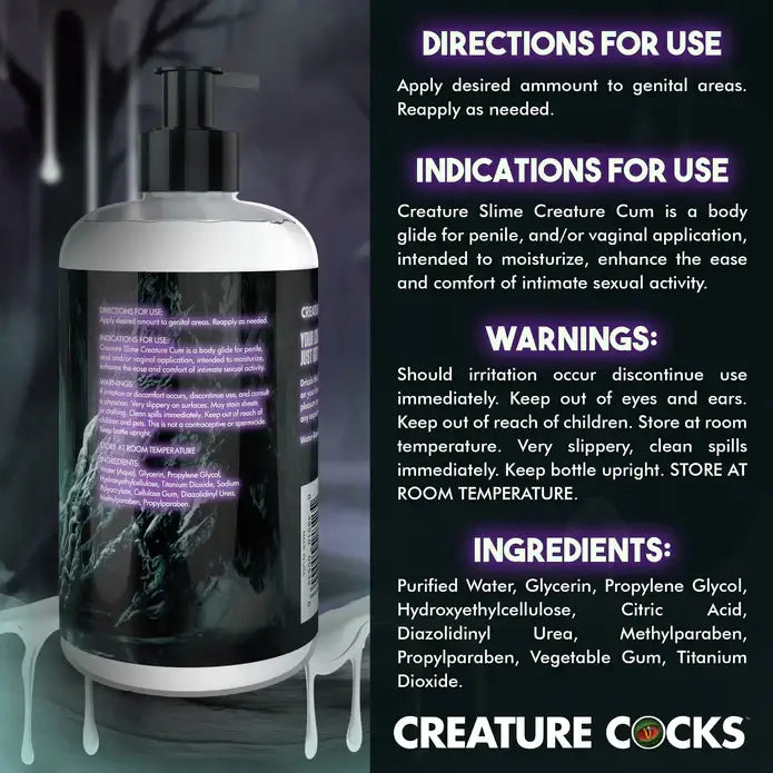 Creature Cum Water Based Lube - Water Based Lubricant