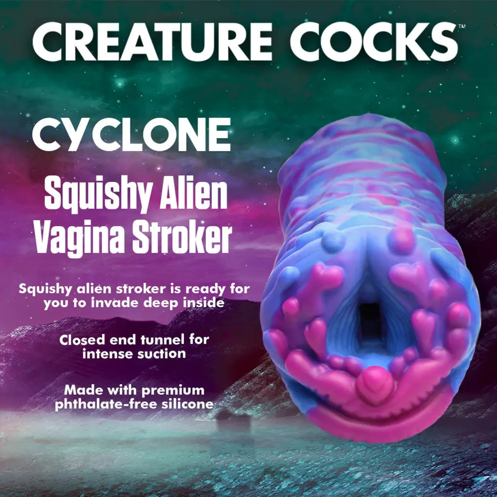 Phthalate-free Creature Cocks Cyclone Stroker made from premium silicone for safe pleasure