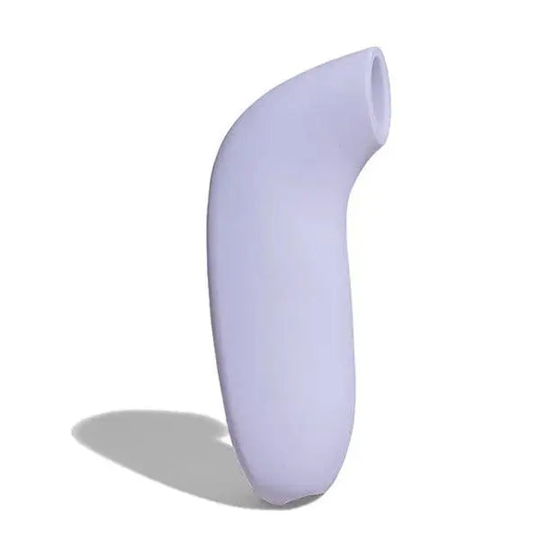 Dame Aer Suction Toy: Curved and smooth white plastic personal massager for intimate pleasure