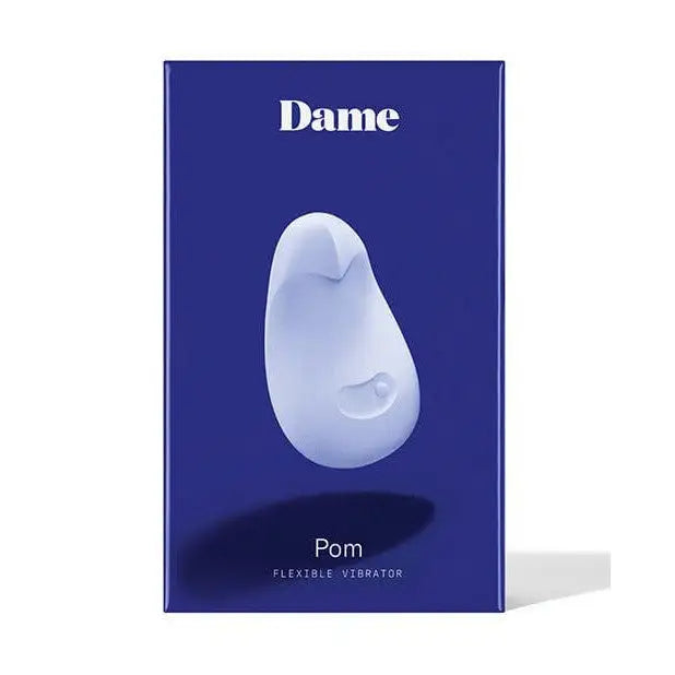 Smooth, white Dame Pom flexible vibrator - egg-shaped and sleek for ultimate pleasure
