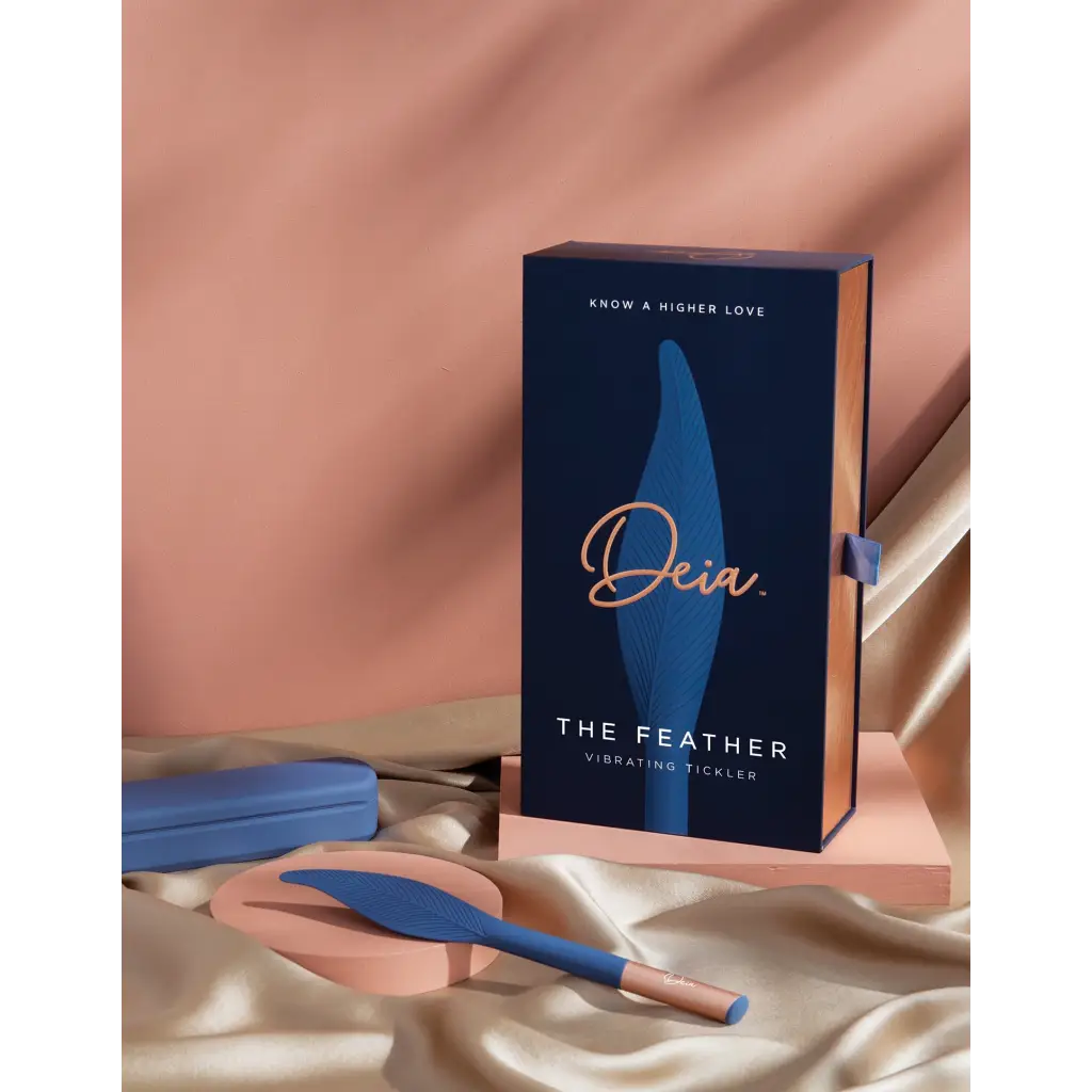 Deia ’The Feather’ Vibrating Tickler - Blue - Stimulators