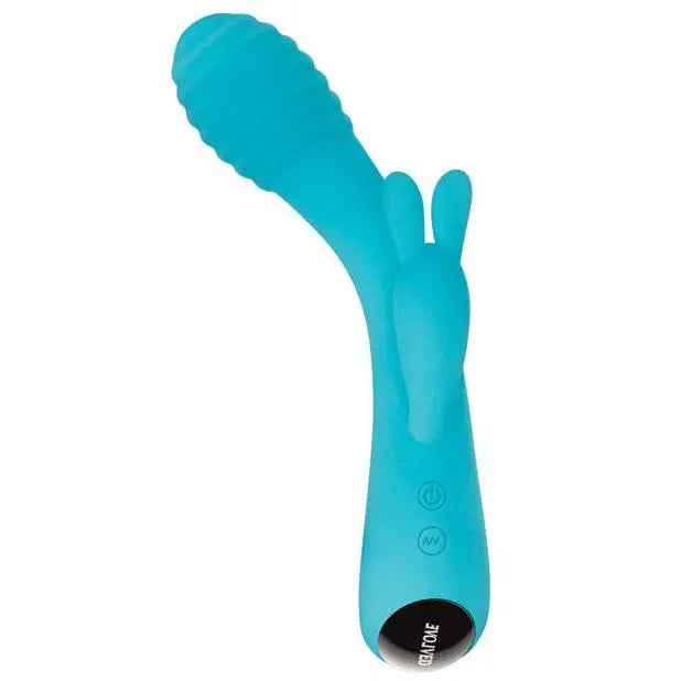 Evolved Aqua Bunny Flexible Rabbit Vibrator: Blue Silicon Silicone Toy for Pleasure