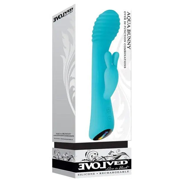Evolved Aqua Bunny: Flexible Blue Rabbit Vibrator - Love Vibrating Device for Intense Pleasure