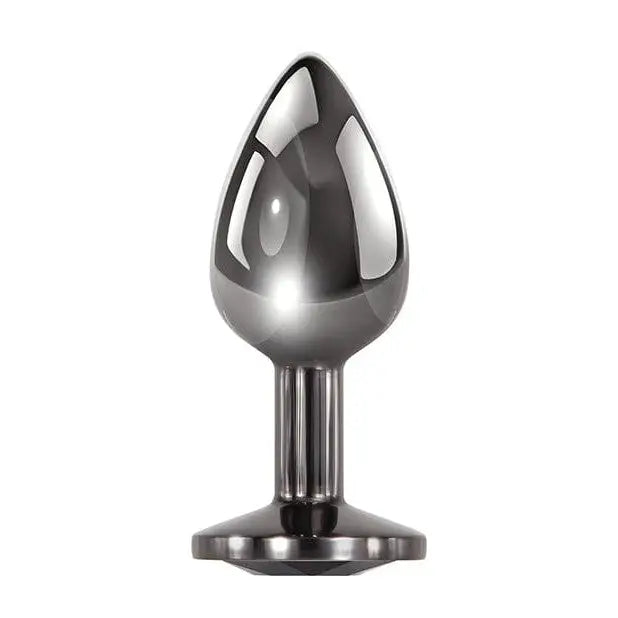 Evolved Black Gem Anal Plug - Stainless Steel Water Bottle on White Background