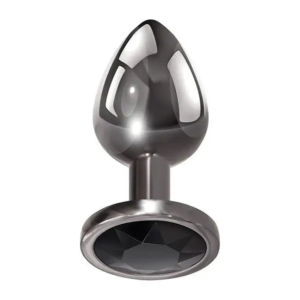 Evolved Black Gem Anal Plug featuring a sparkling black gem on a sleek, white background