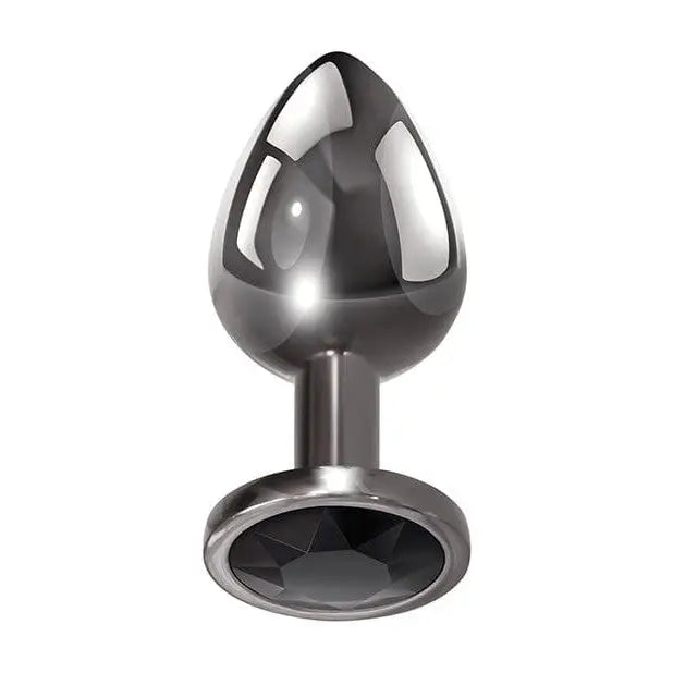 Evolved Black Gem Anal Plug with a sparkling black gem on a white background