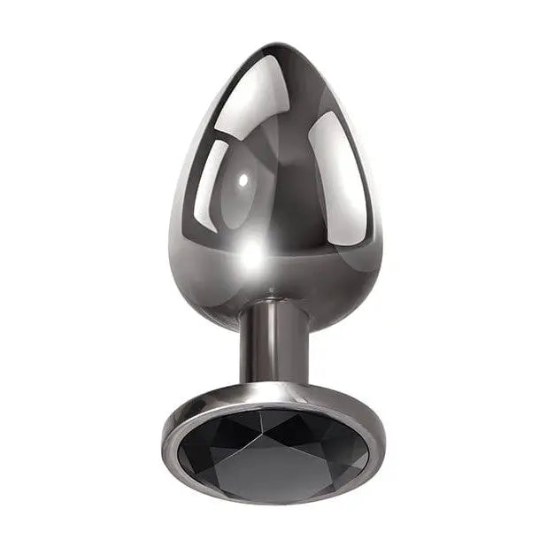 Evolved Black Gem Anal Plug with a sparkling black gem glass candle holder