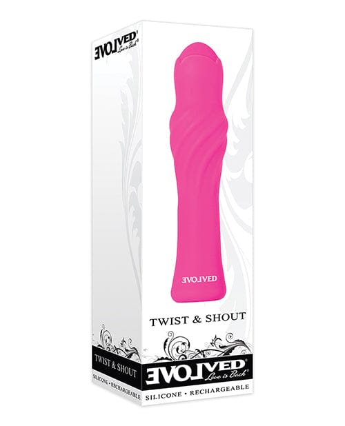 Evolved Bullet Pink Evolved Twist & Shout Rechargeable Bullet at the Haus of Shag