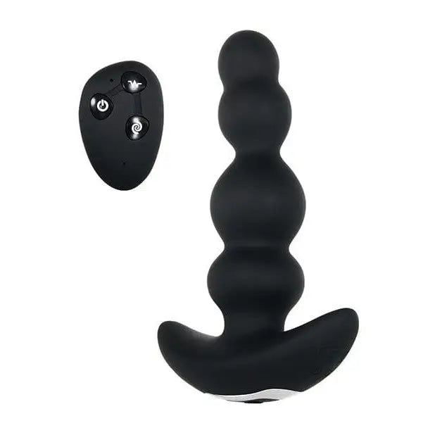 The black silicone Evolved ’Bump N’ Groove’ vibrating butt plug with wireless remote