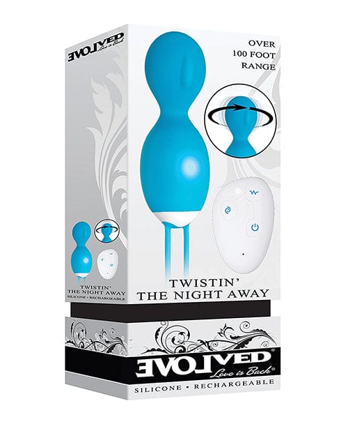 Evolved Egg Vibrator Light Blue Evolved Twistin' The Night Away Rechargeable Kegel Balls at the Haus of Shag