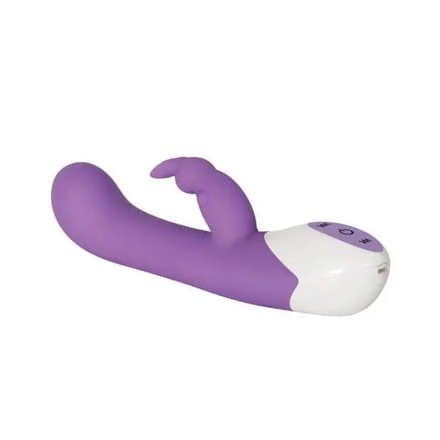 Evolved Enchanted Bunny rabbit vibrator displayed laying on its back