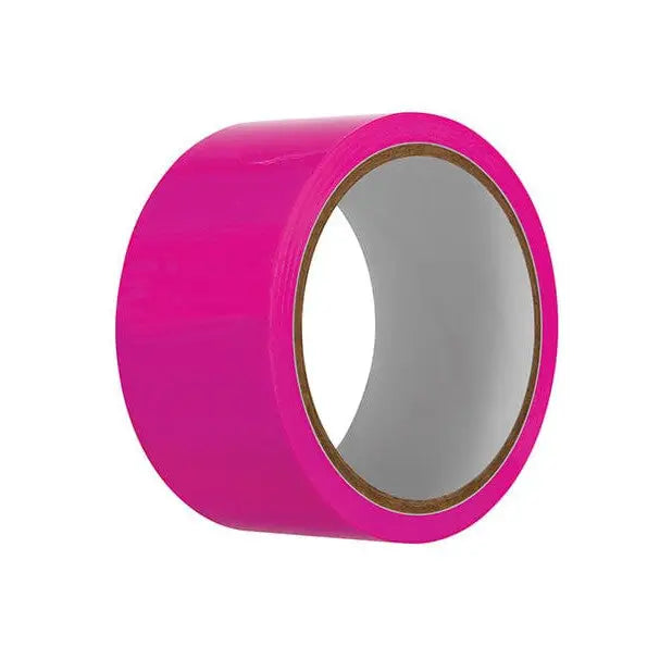 Pink Evolved PVC Bondage Tape on a white background for secure and stylish restraint