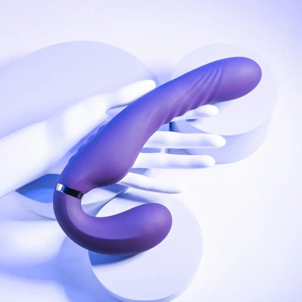 Evolved ’Share The Love’ Rechargeable Inflatable Strapless Strap On - Purple - Strapless Strap