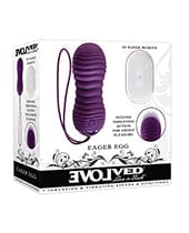 Evolved Stimulators Evolved Eager Egg Vibrating & Thrusting Egg W/remote - Purple at the Haus of Shag