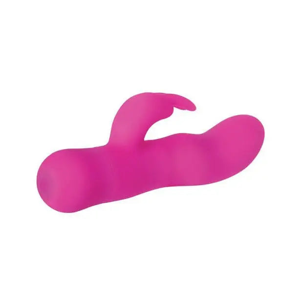 Evolved Sugar Bunny Girthy Rabbit Vibrator in pink silicone with a long tail for intense pleasure
