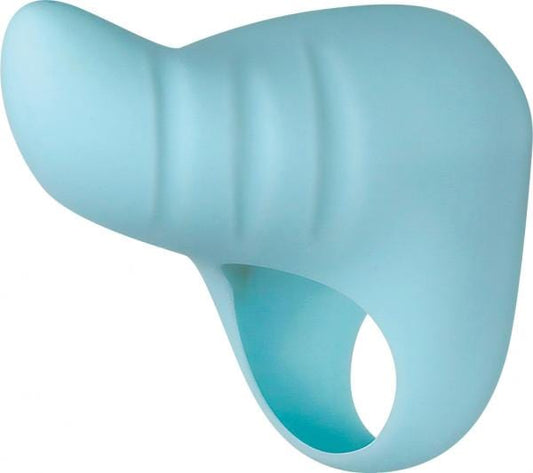 Evolved Vibrator Evolved Pinkie Promise Rechargeable Silicone Finger Vibrator Blue at the Haus of Shag