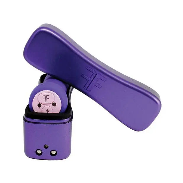 Femme Funn BOOSTER BULLET earphones in a stylish purple case for ultimate convenience