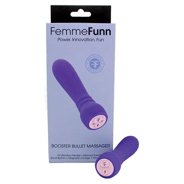 Femme Funn BOOSTER BULLET with Storage Case showcasing the purple foamer packaging