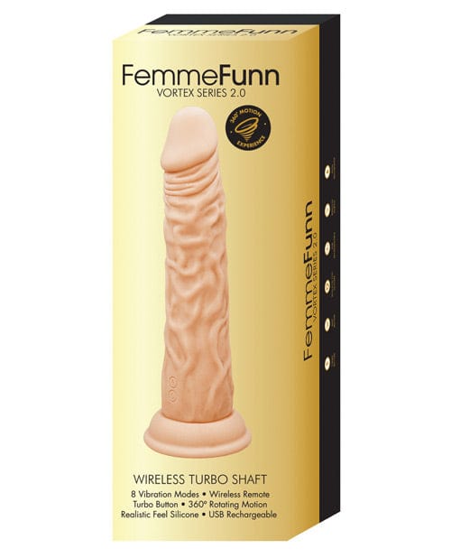 Femme Funn Realistic Vibrator Vanilla Femme Funn Vortex Series 2.0 WIRELESS TURBO SHAFT Vibrator at the Haus of Shag