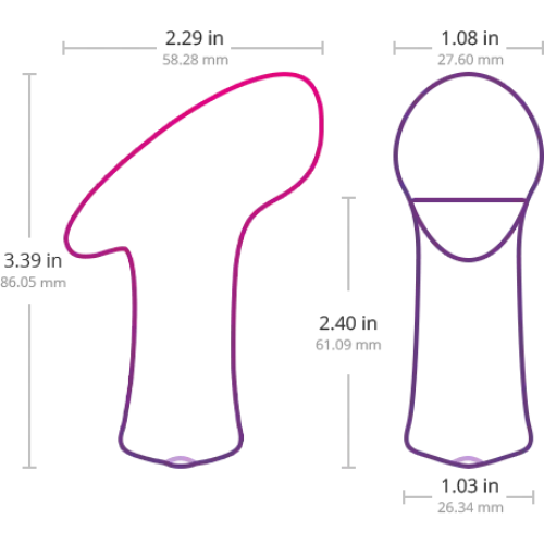 Lovense Ambi Rechargeable Bullet - Microphone Measurements Displayed in Product Image