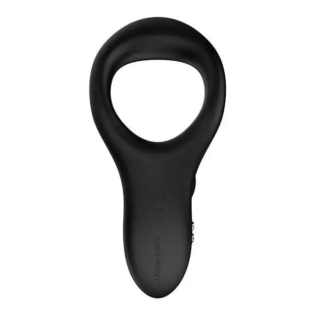 Lovense Diamo rechargeable cock ring with handle and black rubber cock for enhanced pleasure