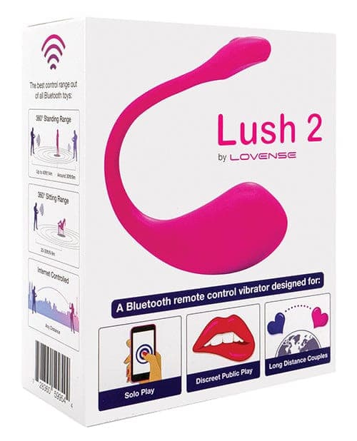 Lovense Egg Vibrator Pink Lovense Lush 2.0 Rechargeable Vibrator with App Control at the Haus of Shag