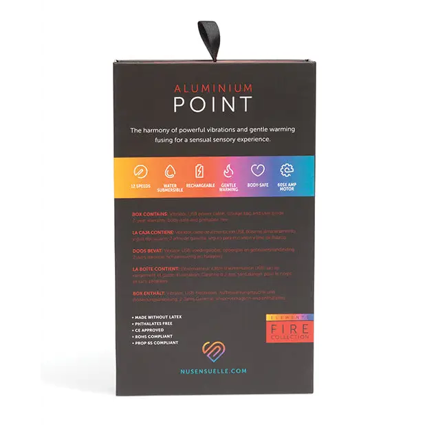 Nu Sensuelle Aluminium Point Rechargeable Bullet - Multicolor - Multi-Color - Bullet Vibrator