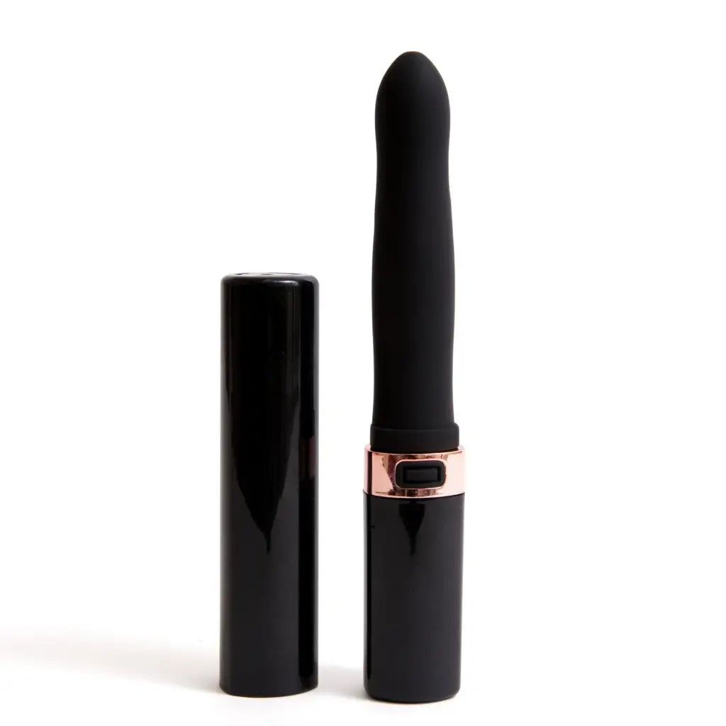 Nu Sensuelle Cache 20 Functions Covered Lipstick Vibe - Black - Bullet Vibrator