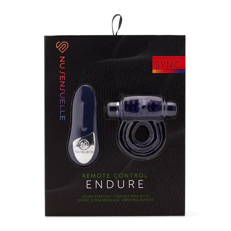 Nu Sensuelle Endure Cock Ring with Remote Control - Blue - Cock Ring