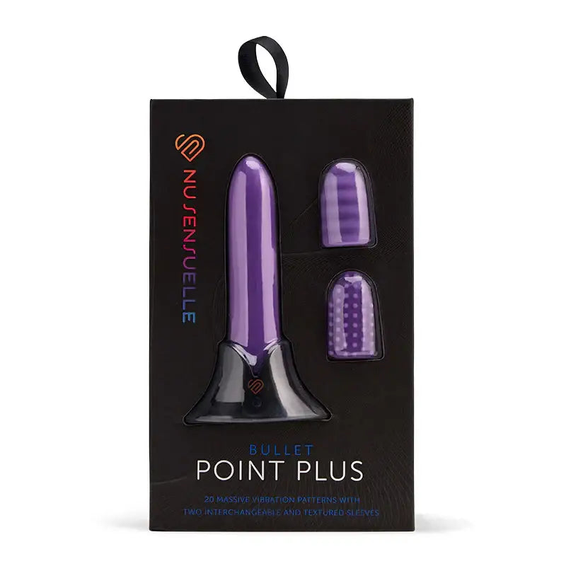 Nu Sensuelle Point Plus Bullet with Textured Sleeves Rechargeable Bullet - Stimulators